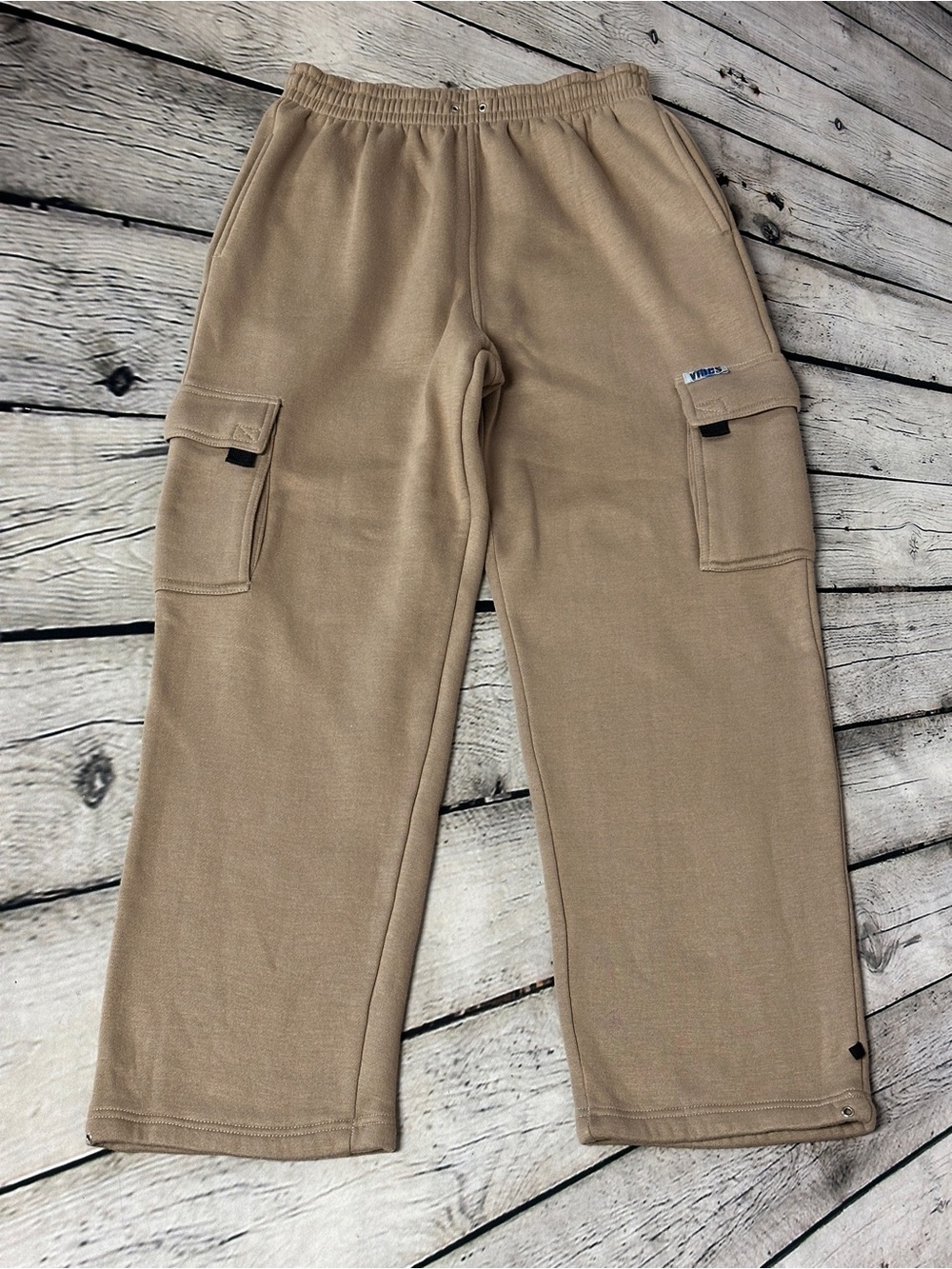 Vibe Tan Cargo Fleece Joggers